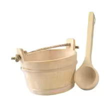 Cedar Sauna Bucket 4L + Ladle Set