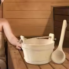 Cedar Sauna Bucket 4L + Ladle Set
