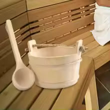 Cedar Sauna Bucket 4L + Ladle Set