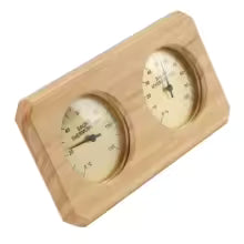 Pine Wood Thermometer & Hygrometer Combo